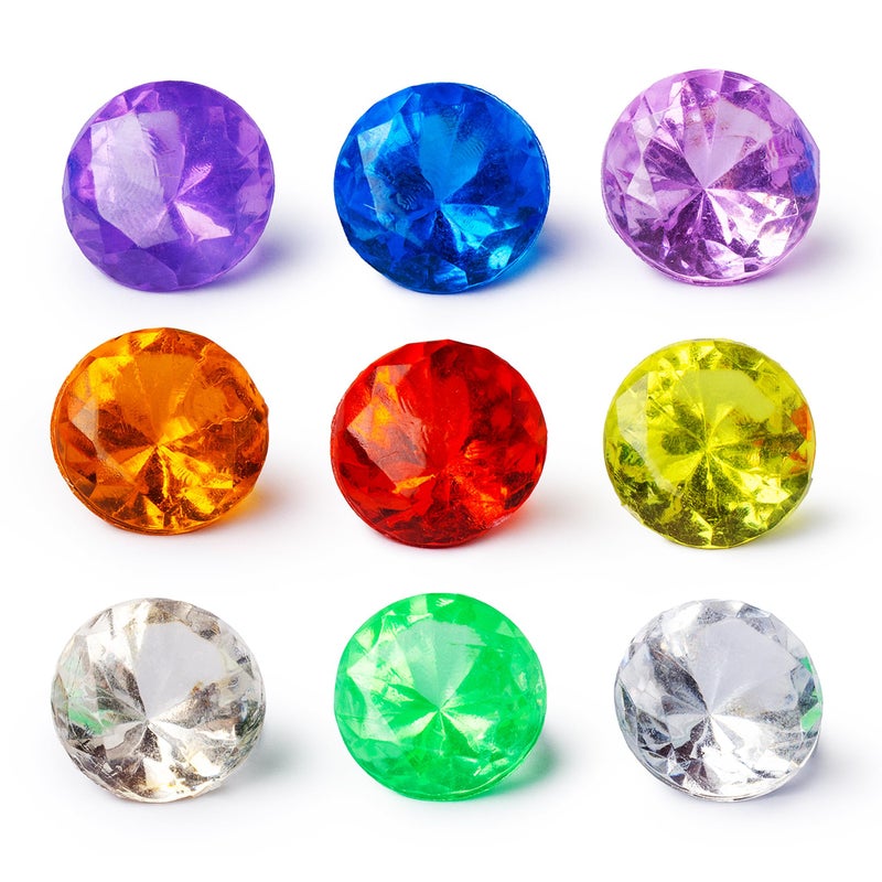Entervending Gems for Crafting - Large Diamond Gemstones for Craft - 10,6 oz Gems in Bag - Vase Filler - Table Scatters Decor - Fish Tank Fake Rocks - Jewels for Crafts - Image 1
